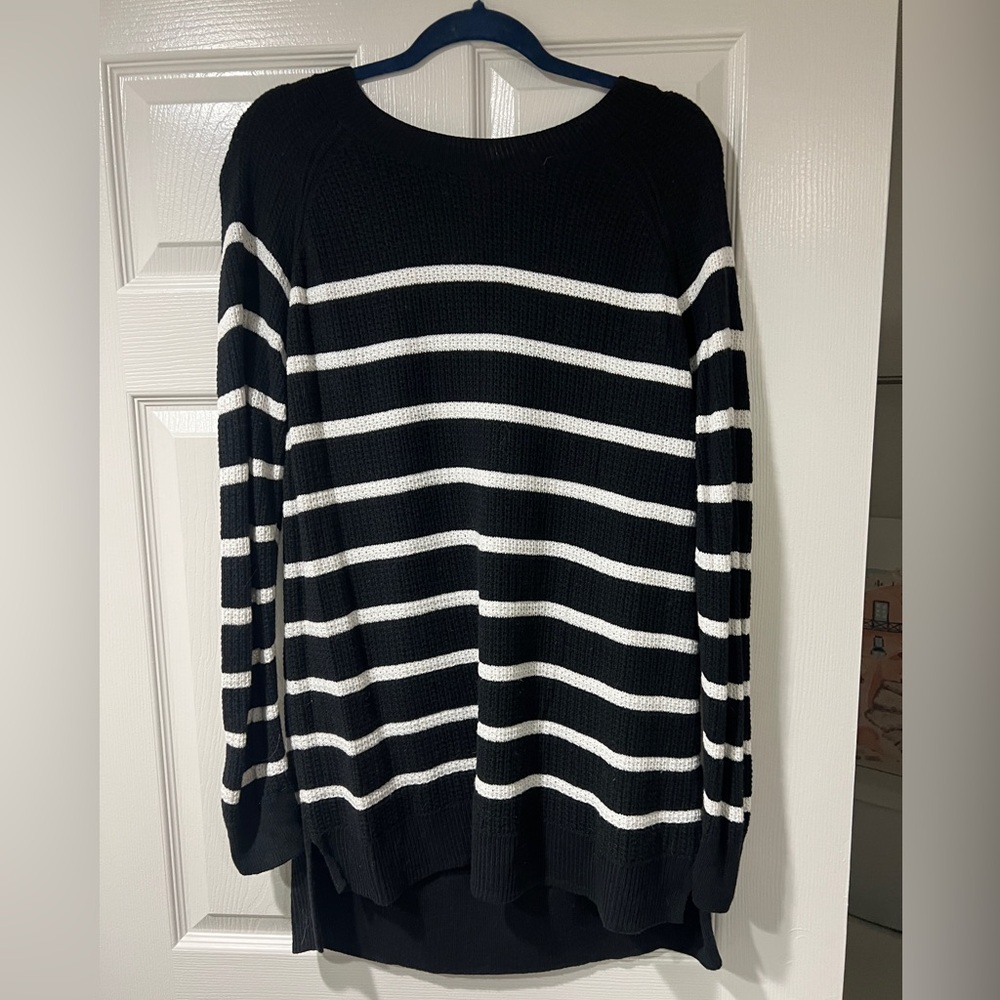 Black and white stripped weather. Never worn